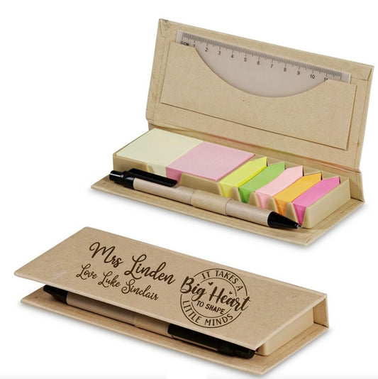 Teacher Appreciation Gift, Personalized Memo Set