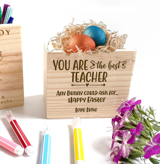 Easter Personalised Teacher Pencil Holder