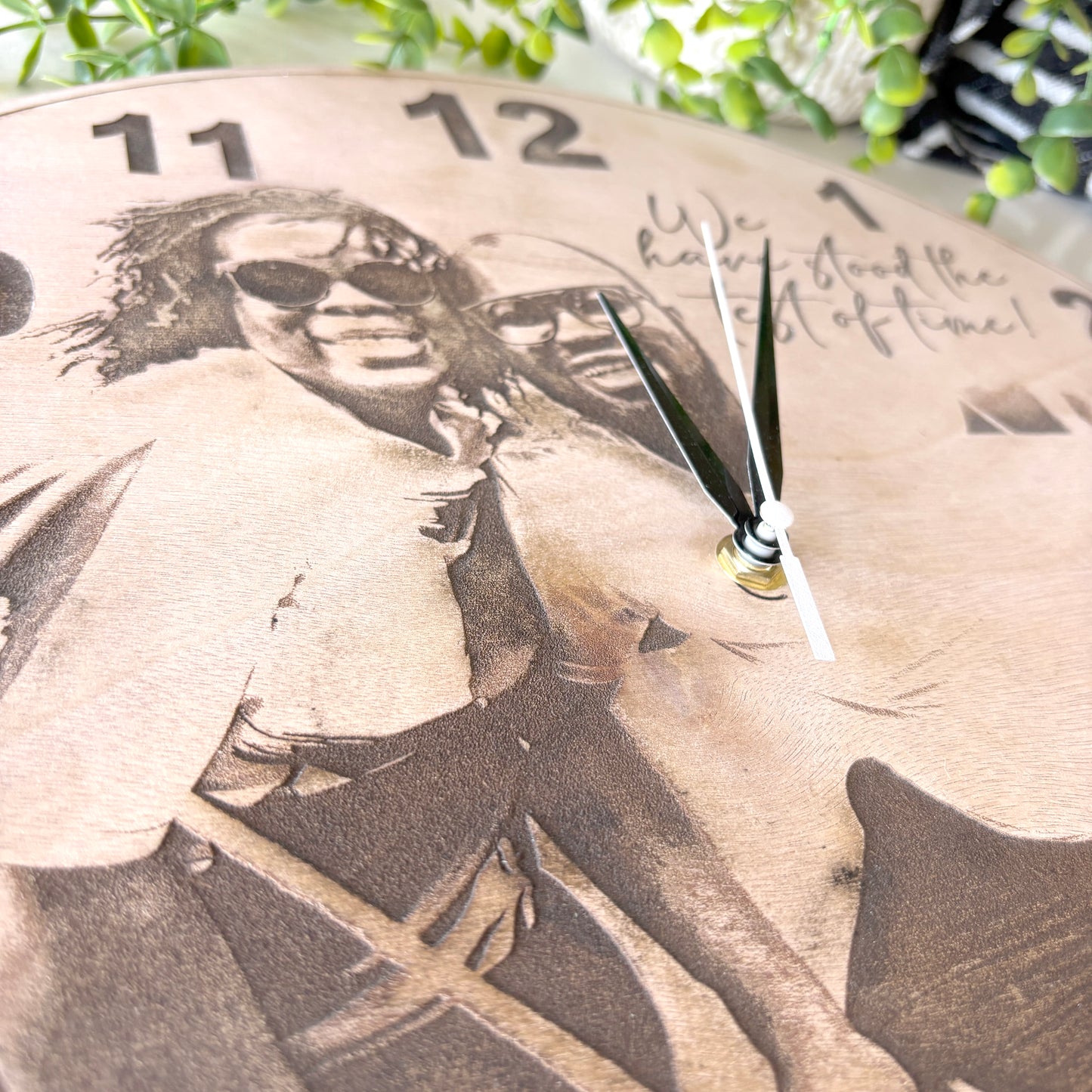 Personalised photo engraved clock