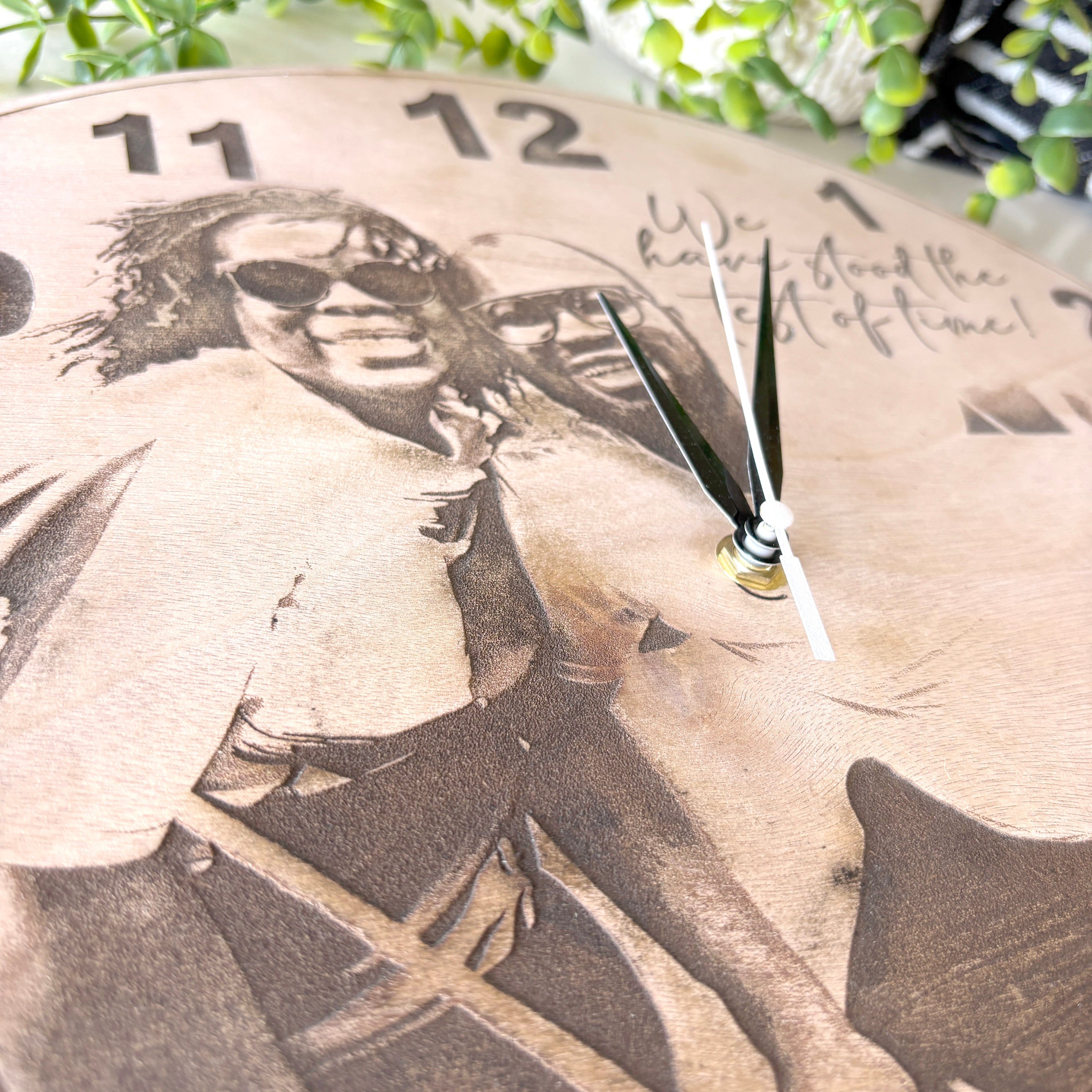 Personalised photo engraved clock