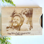For Dad Photo engraved personalized cutting board