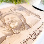 For Dad Photo engraved personalized cutting board
