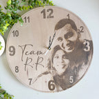 Personalised photo engraved clock