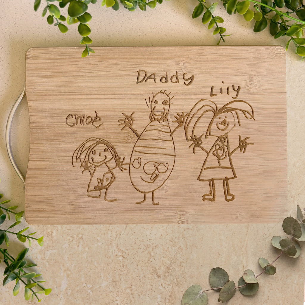 Your Own childs Drawing Personalized Cutting Board