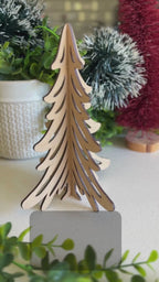 3D Wooden Lasercut Christmas Tree