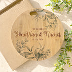 Personalised Wedding Cutting Board with Gift Box Set