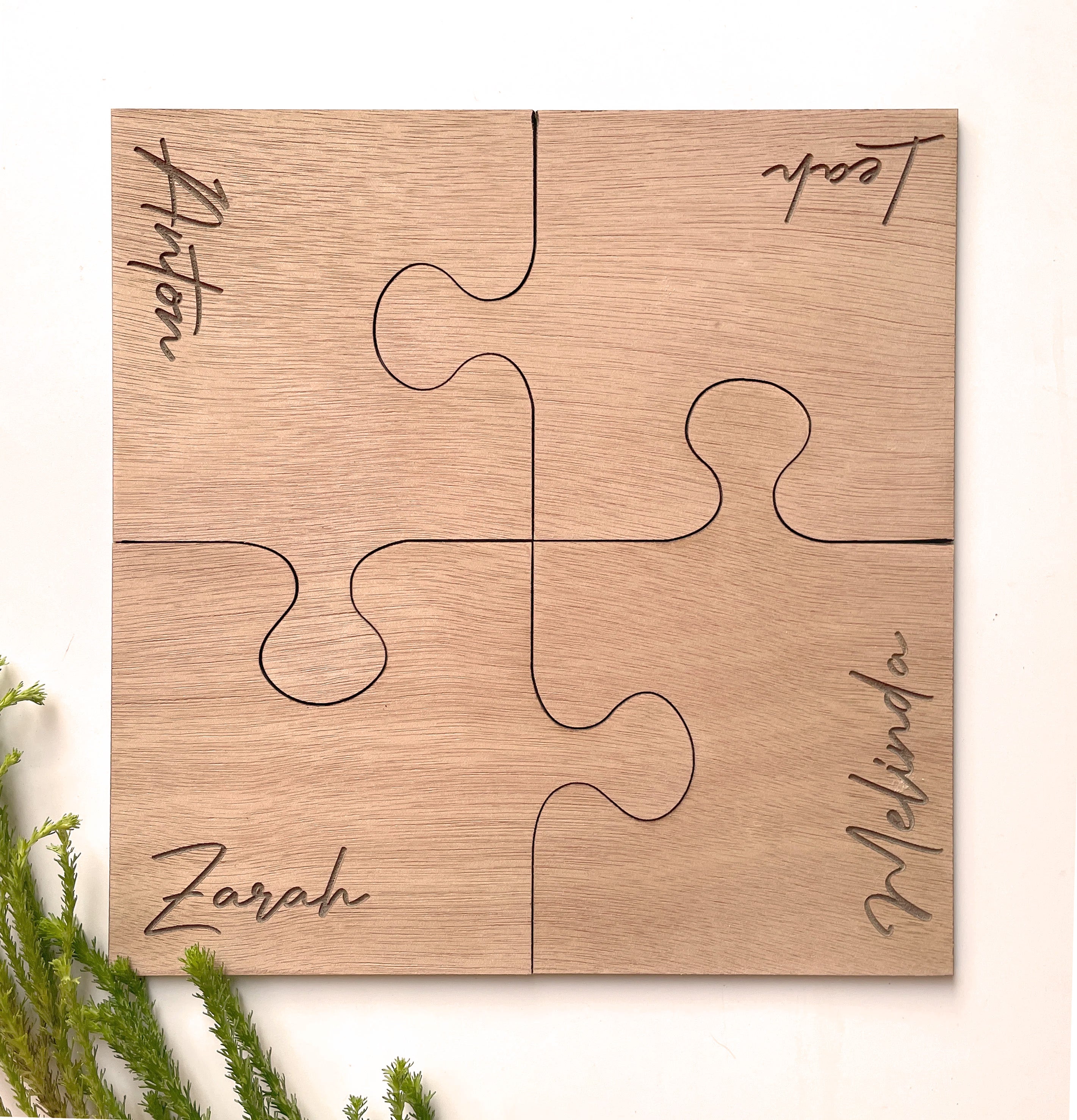 Personalized Wooden Puzzle Coasters