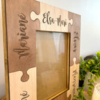 Personalised puzzle frame engraved