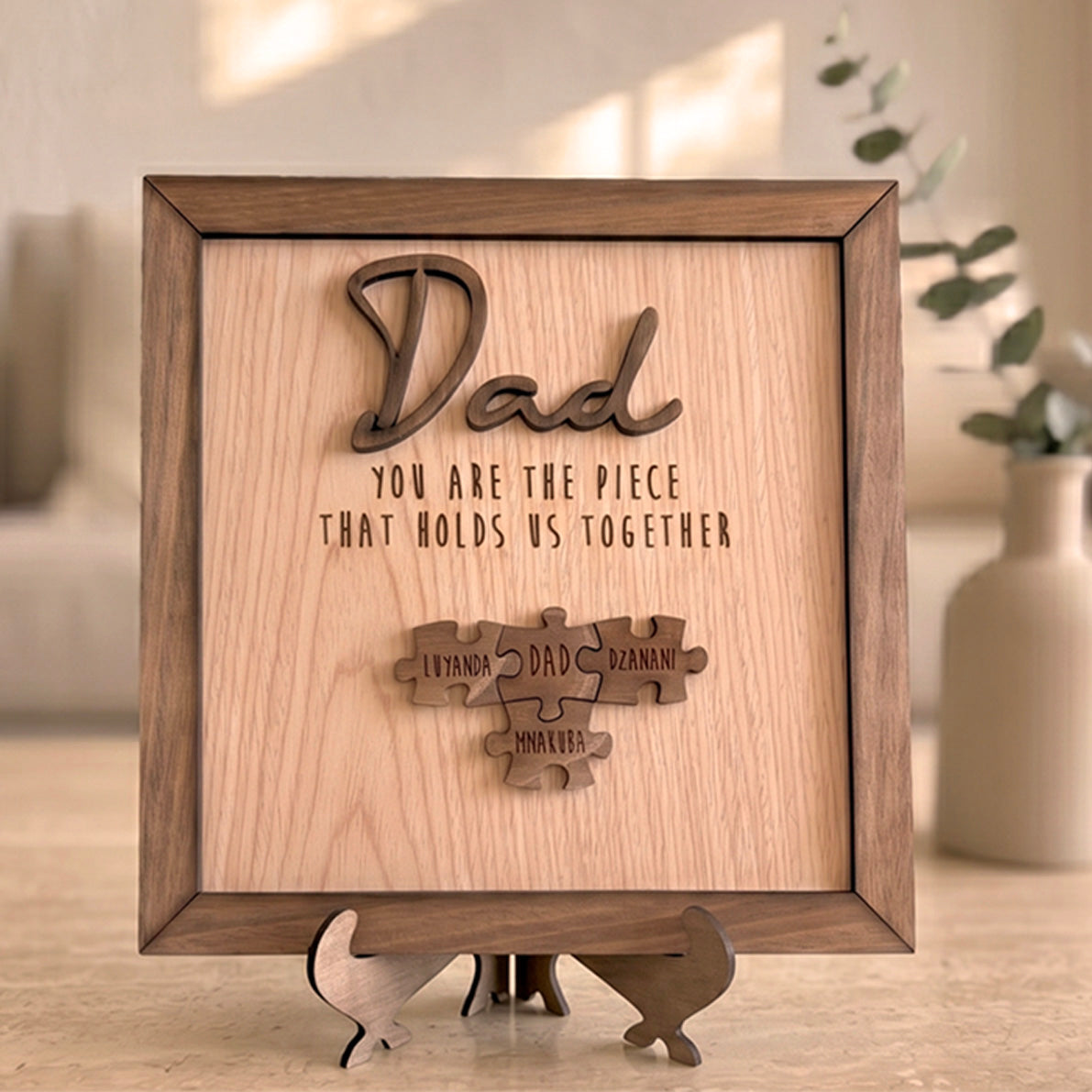 Personalised Dad "You Are The Piece That Holds Us Together" Puzzle Plaque