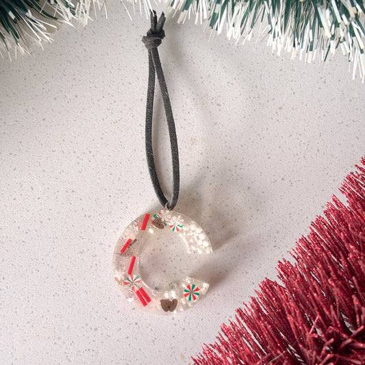 Luxury Personalised Resin Letter Christmas tag