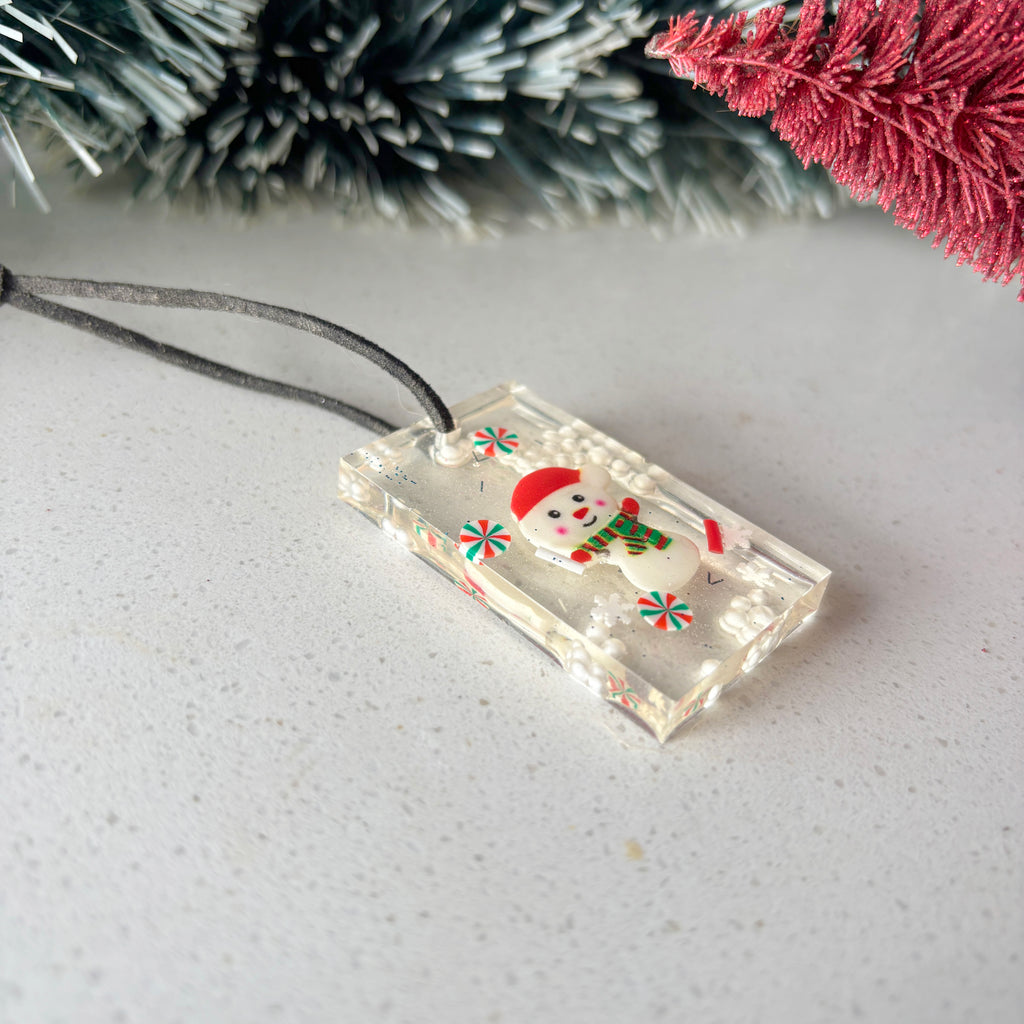 Elegant Festive Snowman Hanging Keepsake