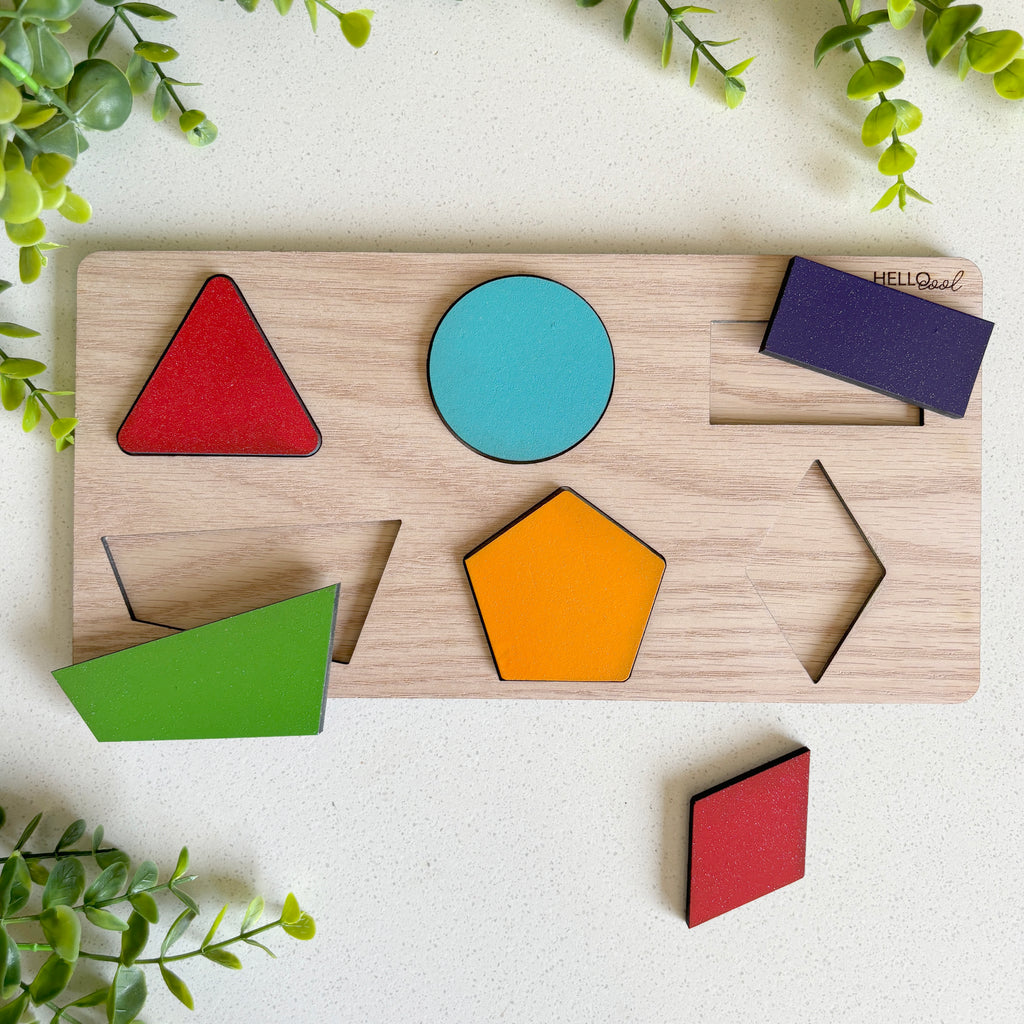 Personalized Shape Themed Wooden Puzzle