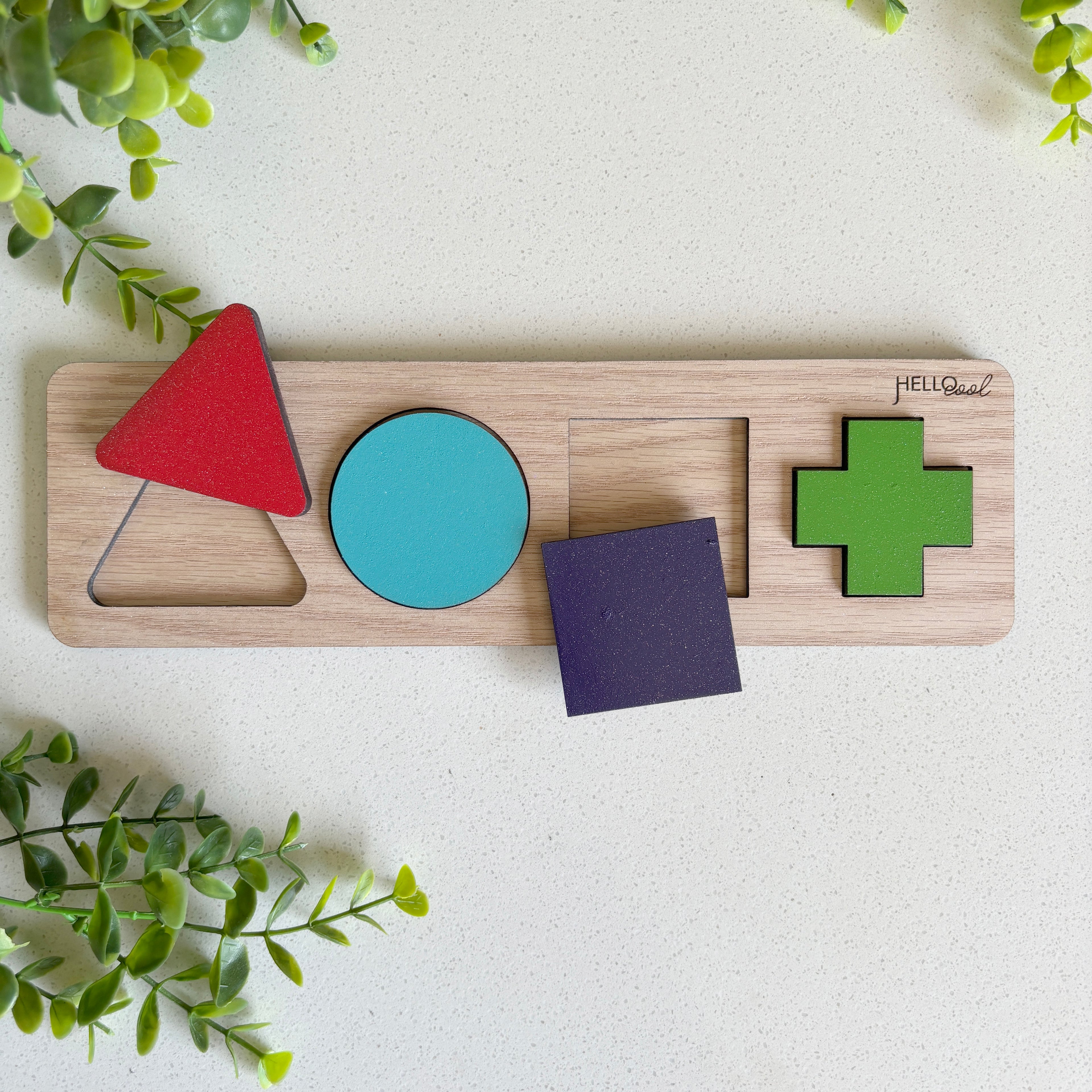 Personalized Shape Themed Wooden Puzzle