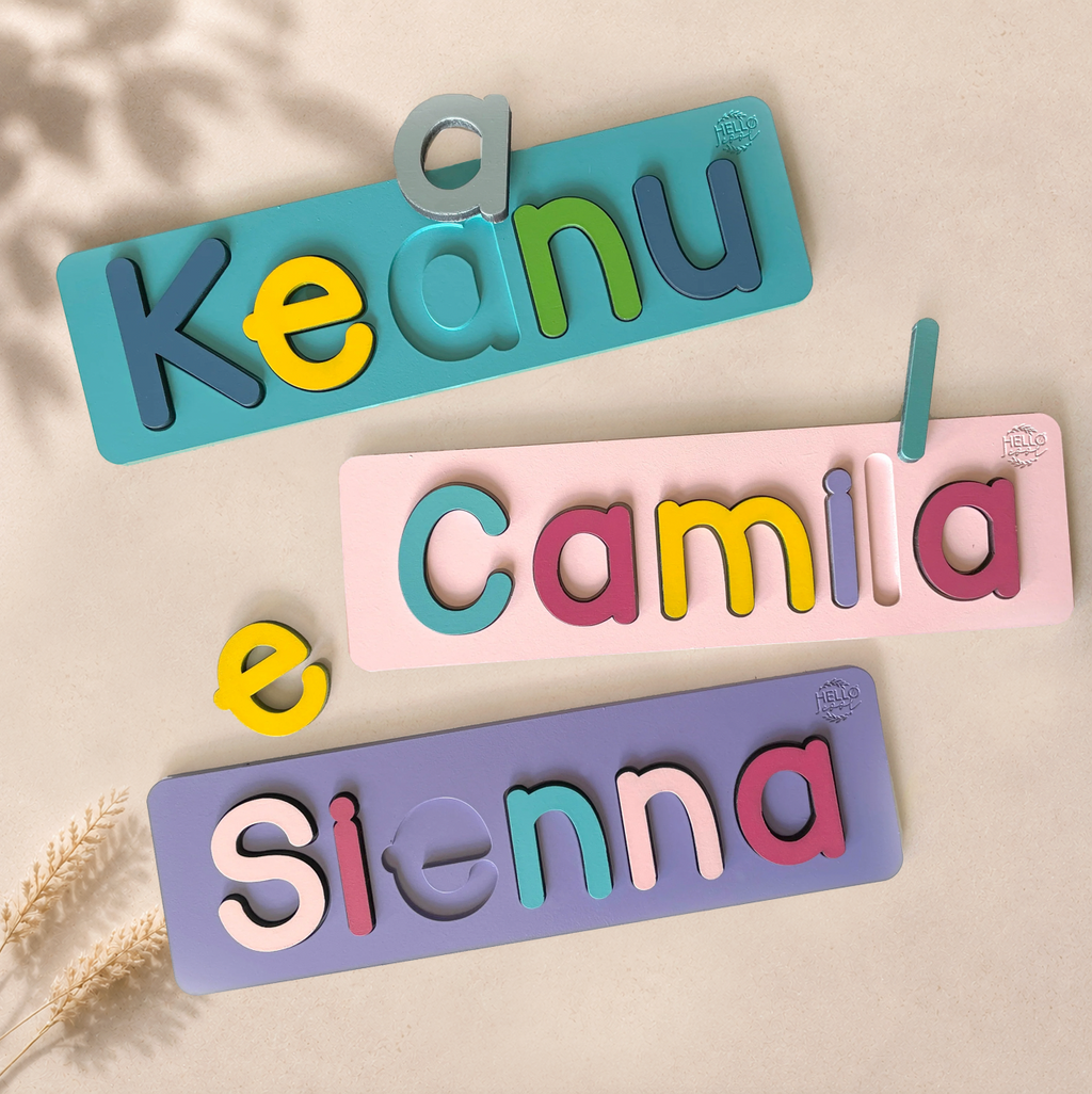 Personalized SINGLE NAME Puzzles - Coloured Base