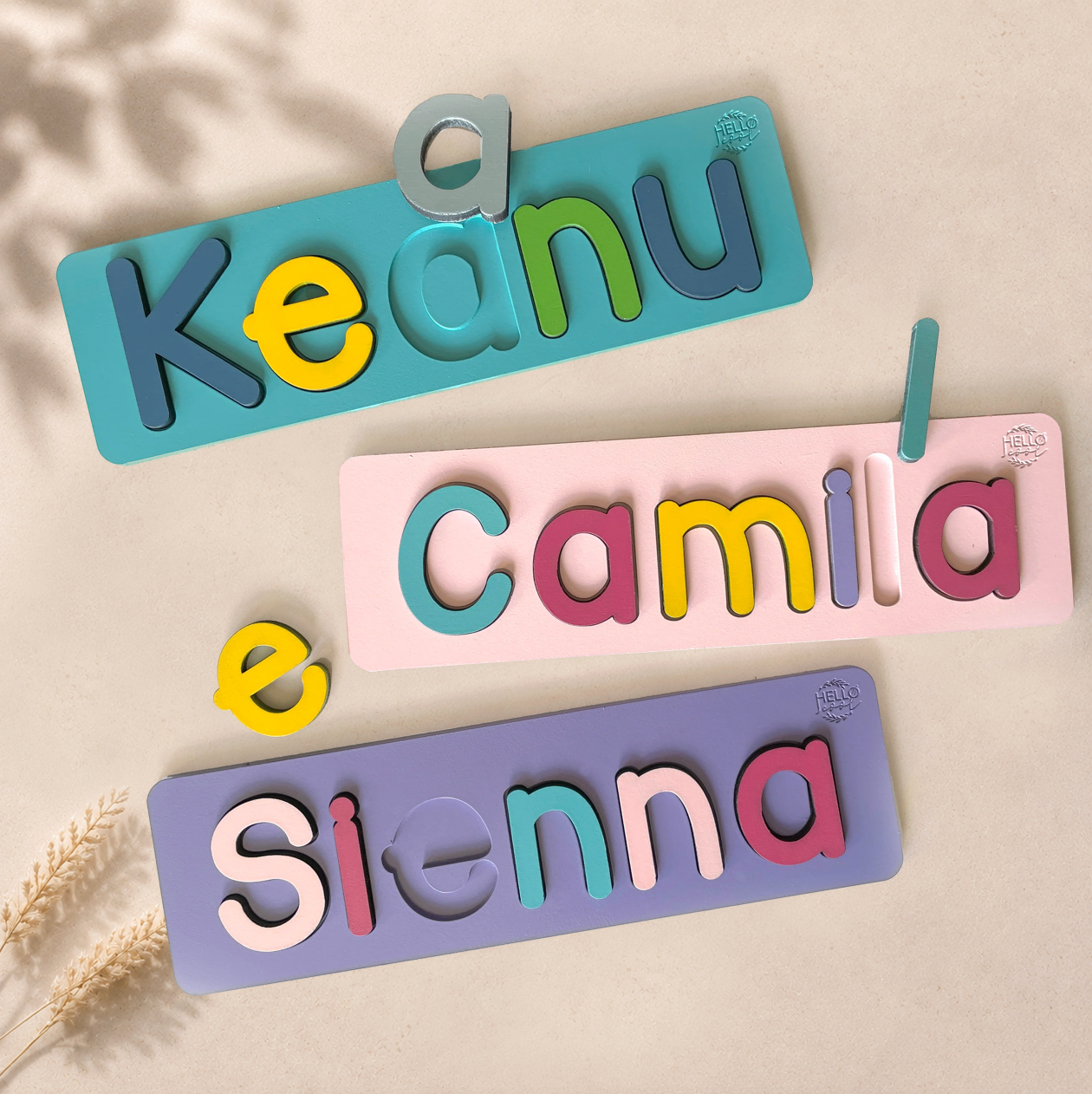 Personalized SINGLE NAME Puzzles - Coloured Base
