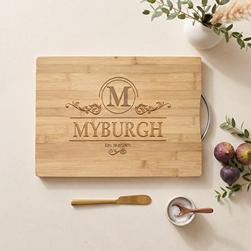 Personalized Egraved Family Emblem Cutting Board