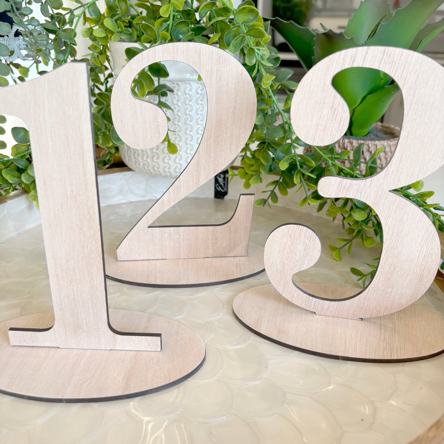 Wooden Number Table Numbers