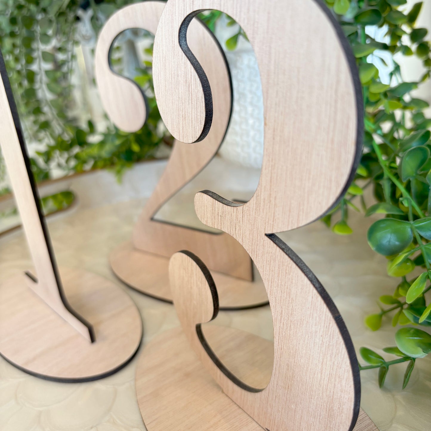 Wooden Number Table Numbers