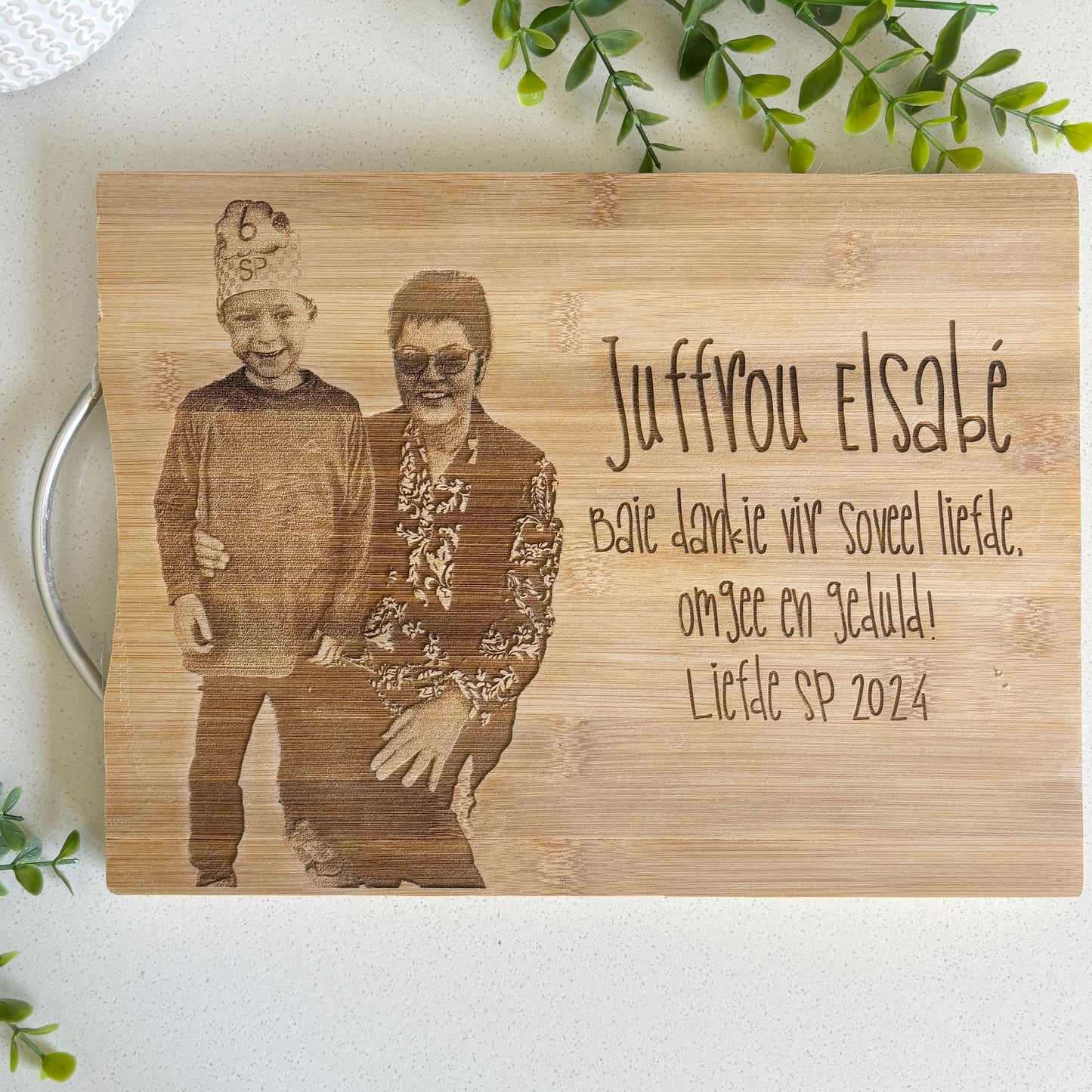 Teacher Photo engraved personalized cutting board