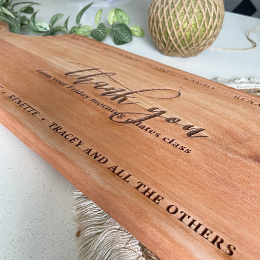 Personalised "Thank You" Engraved Server - 56cm long