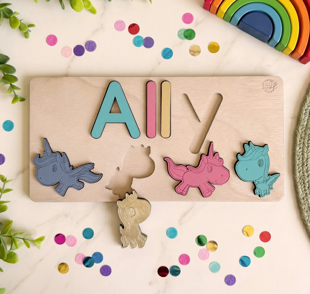 Personalized UNICORN Name and Theme Puzzle