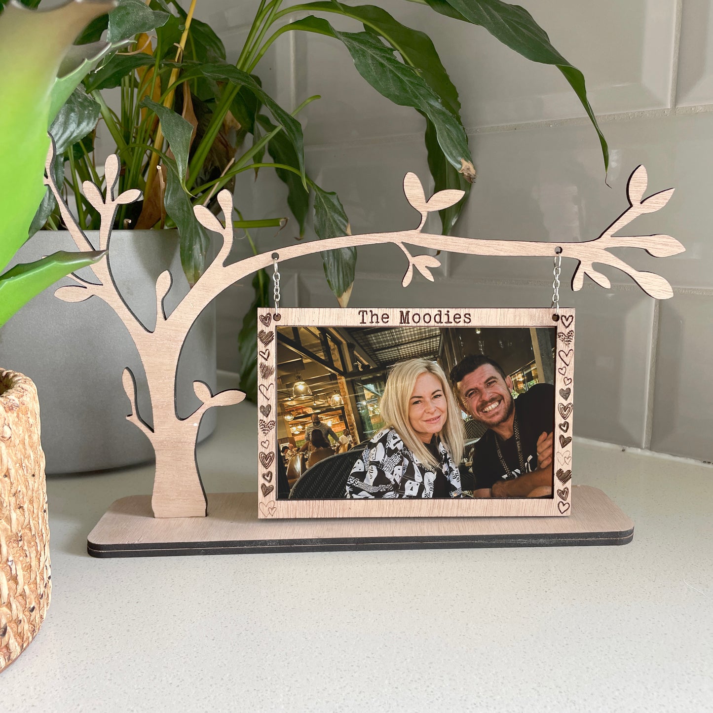 Valentines Personalised Wooden Photo Frame