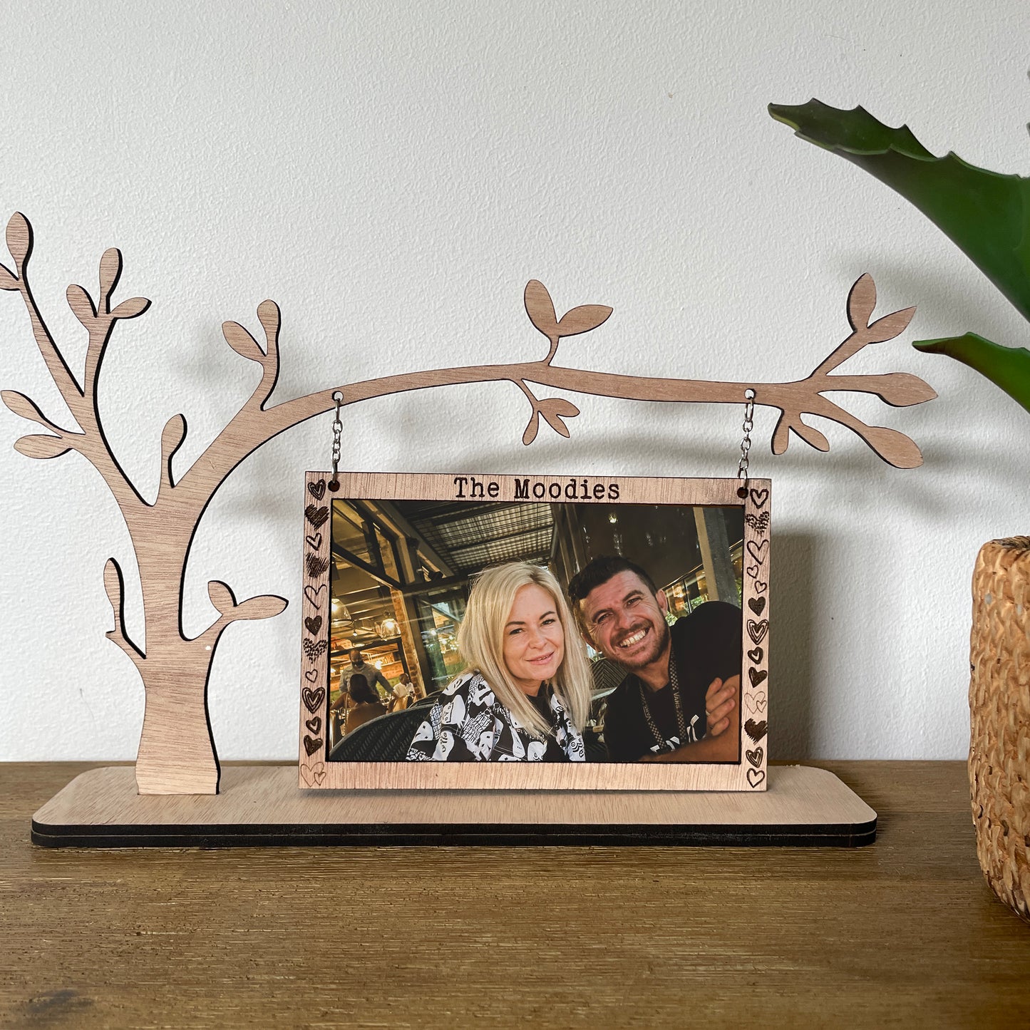 Valentines Personalised Wooden Photo Frame
