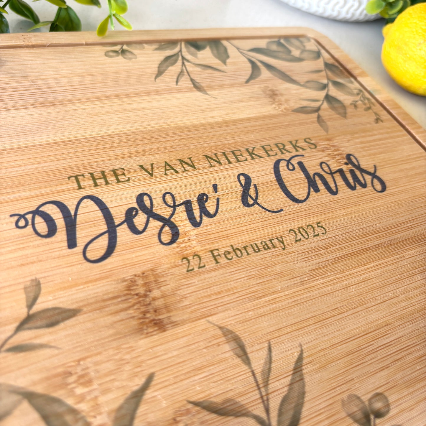 Personalised Wedding Gift Cutting Board