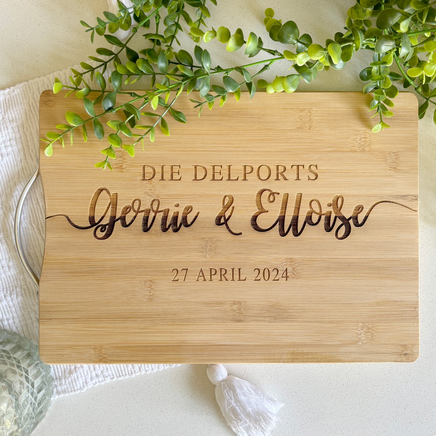 Engraved Personalised Cutting Board; Wedding Gifts