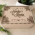 Personalized Wedding Keepsake Box – Engraved with Names & Date