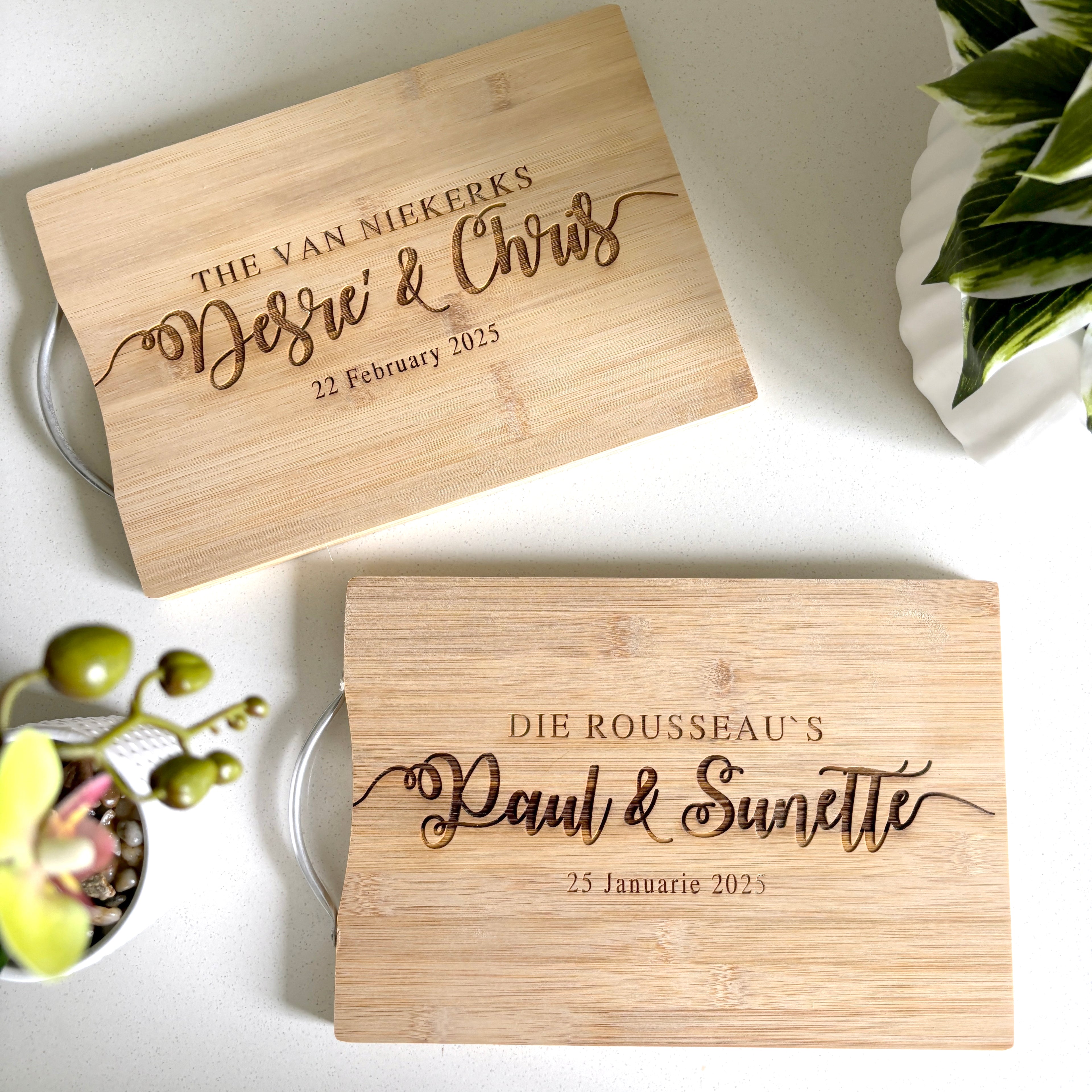 Engraved Personalised Cutting Board; Wedding Gifts