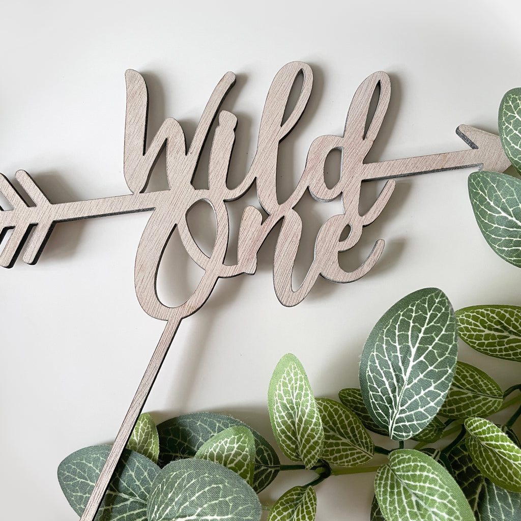 Personalized Wild One Cake Topper