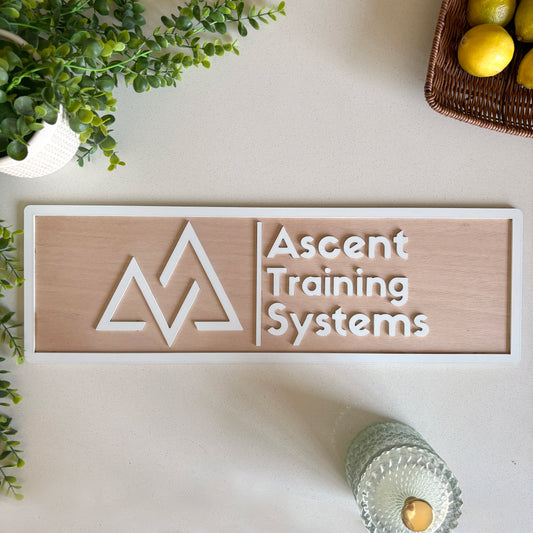 Brand Logo Personalised Laser Cut Wooden Sign