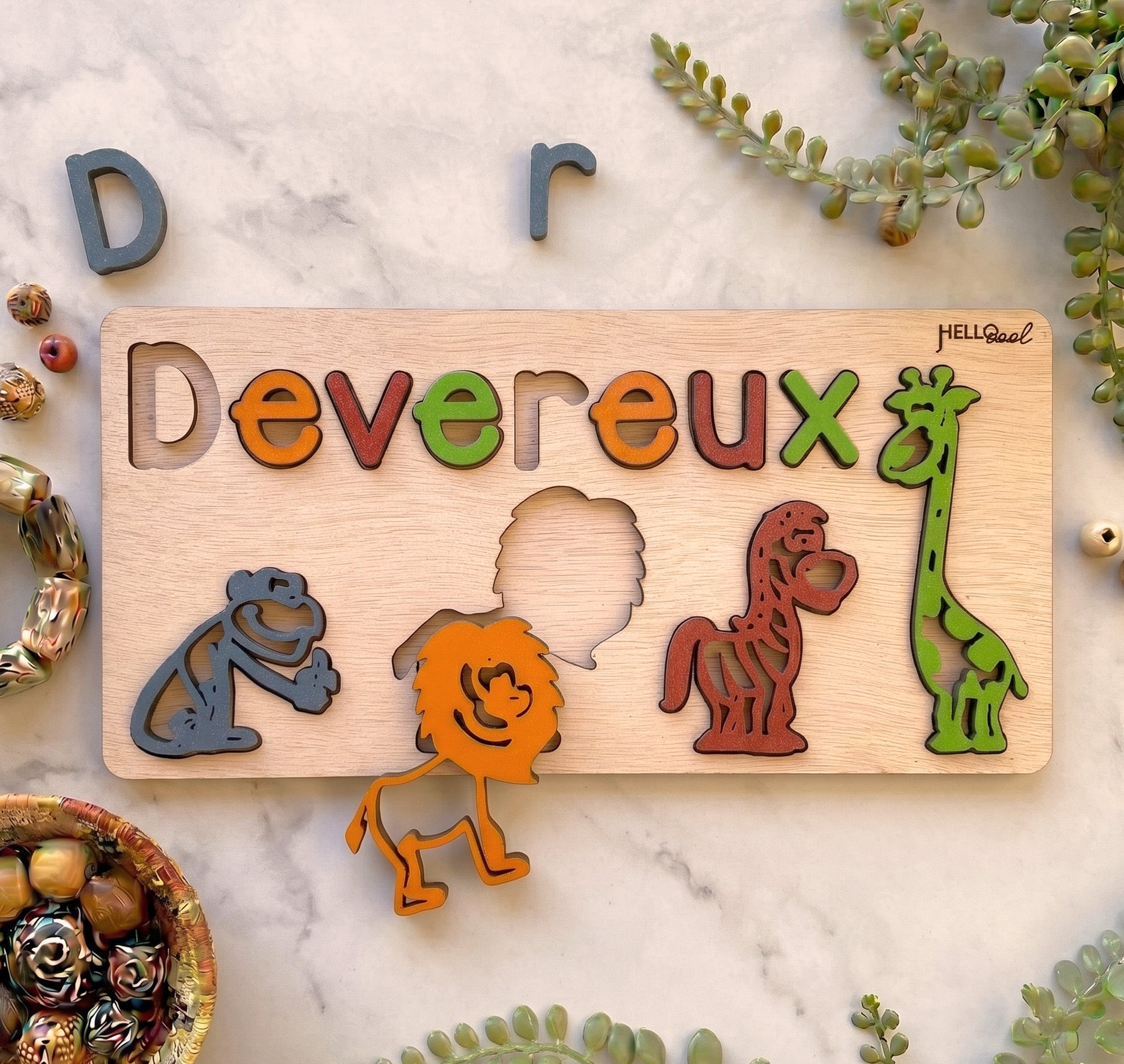 Personalized ZOO ANIMALS Name and Theme