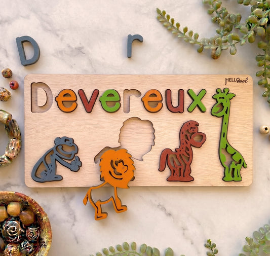 Personalized ZOO ANIMALS Name and Theme