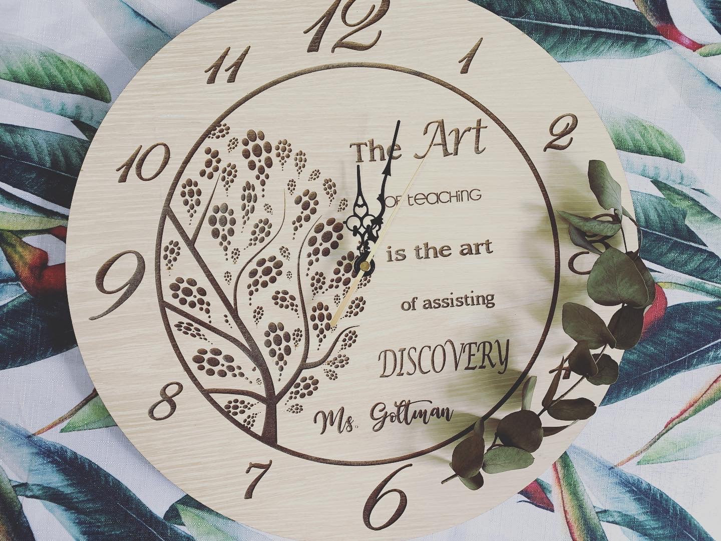 Teacher Engraved Clock