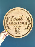 Birth Plaque