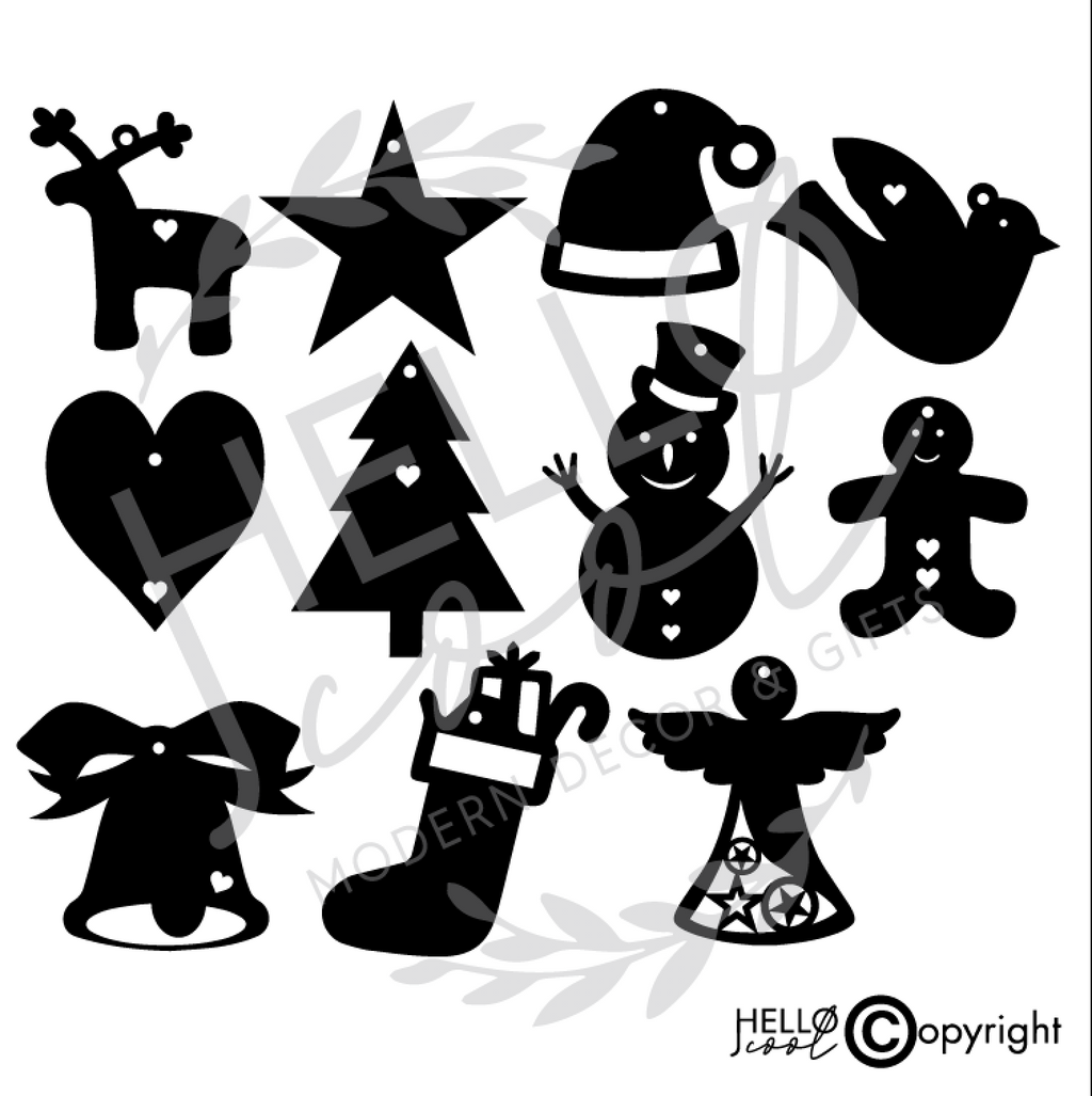 5 for R120 – Acrylic Personalised Christmas Decorations