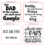 Wooden Engraved Dad Coasters- Set of 3