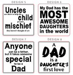 Wooden Engraved Dad Coasters- Set of 3