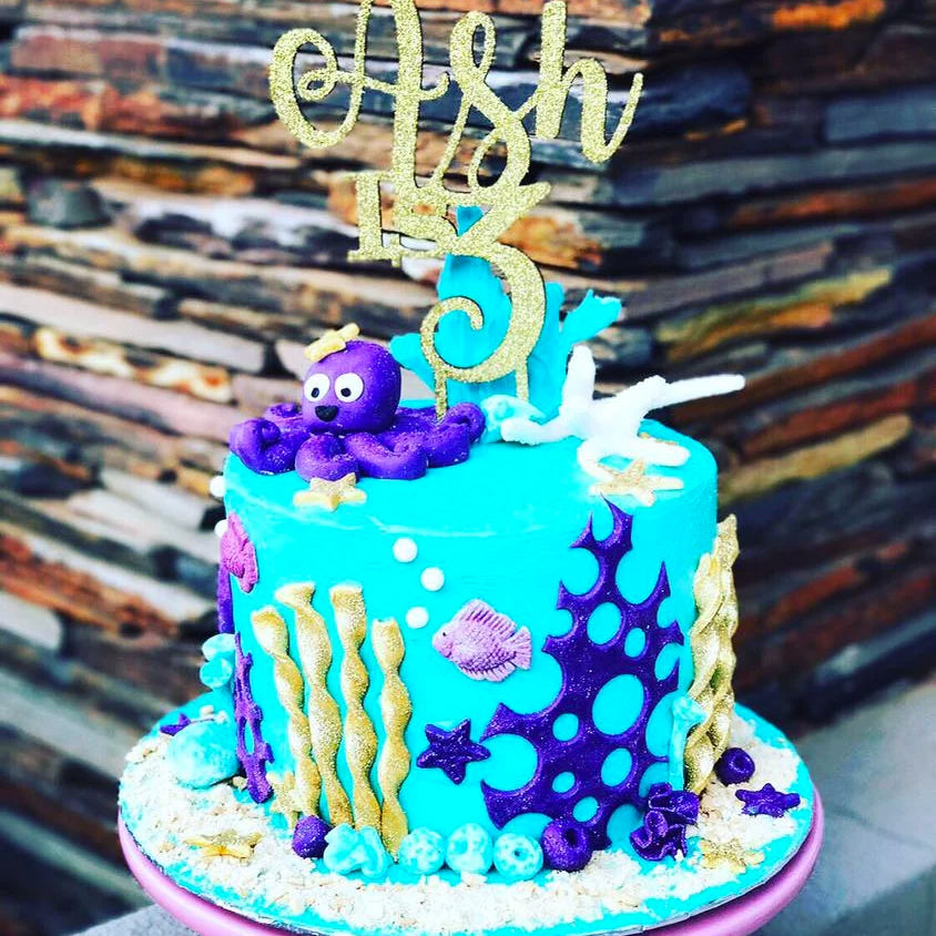 Personalized Happy Birthday Cake Topper