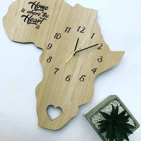 Personalised Wooden Africa Clock