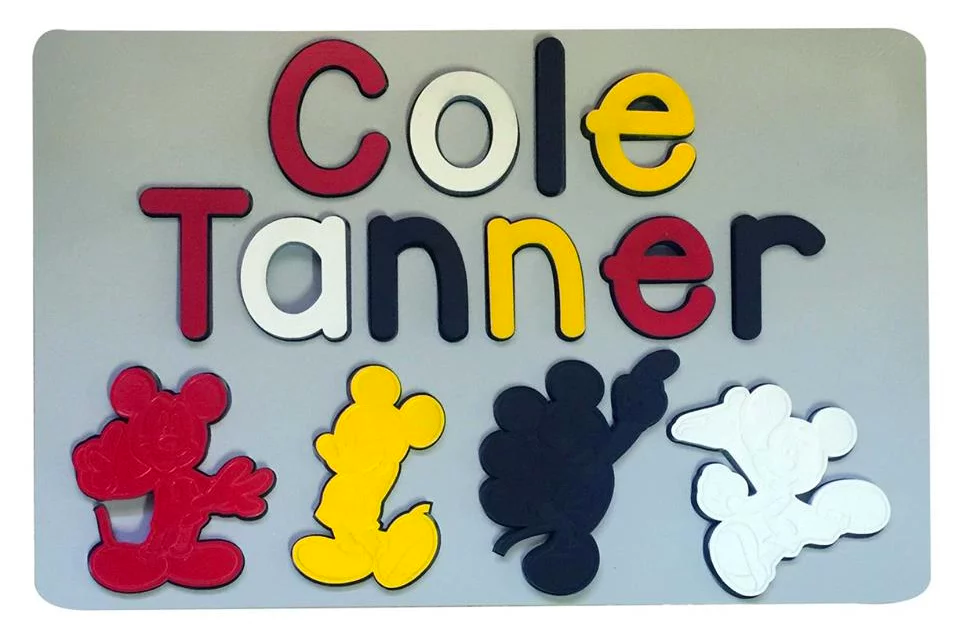 MICKY MOUSE Name, Surname and Theme Puzzle