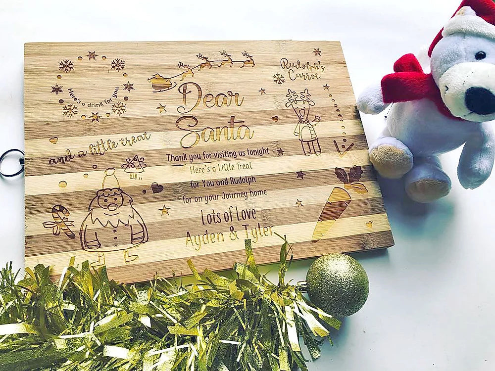 Personalised engraved Santa Cutting Board