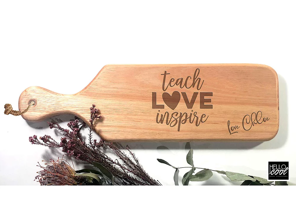 Teach, Love, Inspire Personalised Engraved Server - 56cm long