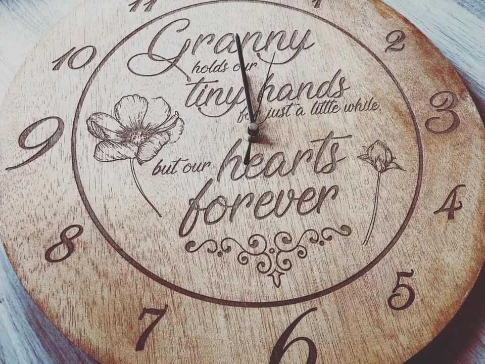 Grandparents Engraved Clock
