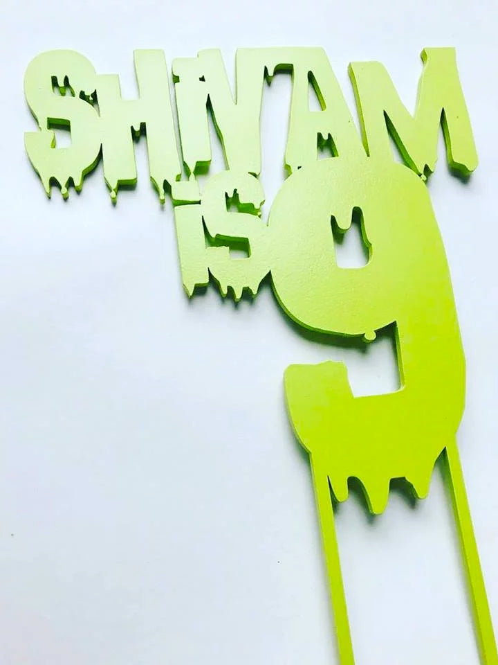 Personalized "Slime" Cake Topper