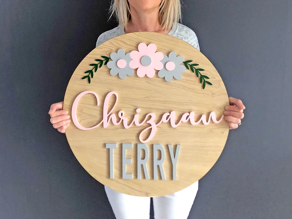 Personalized Wooden Large Name Plaque