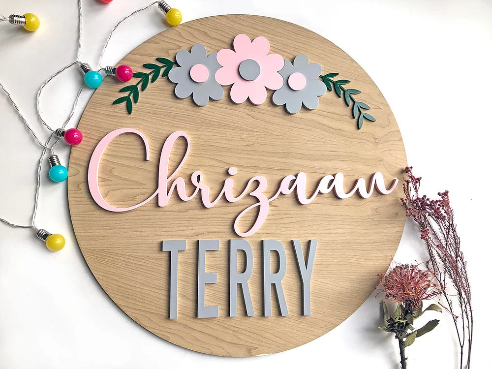 Personalized Wooden Large Name Plaque
