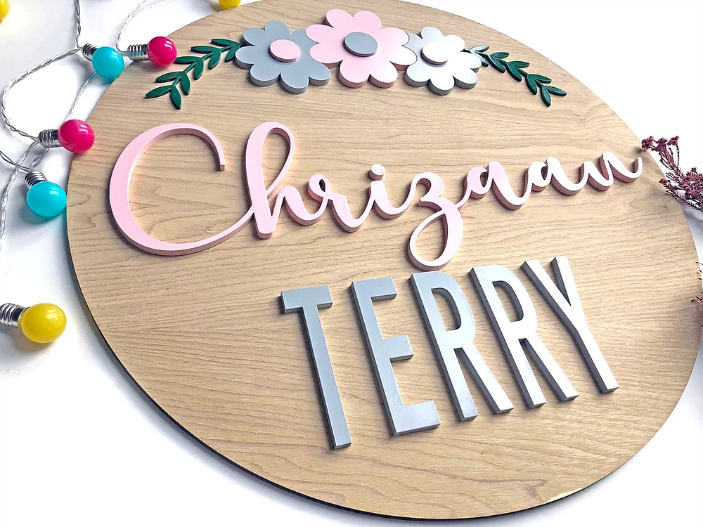 Personalized Wooden Large Name Plaque